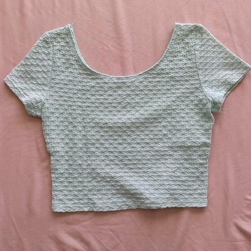 H&M Crop Top Mint Green